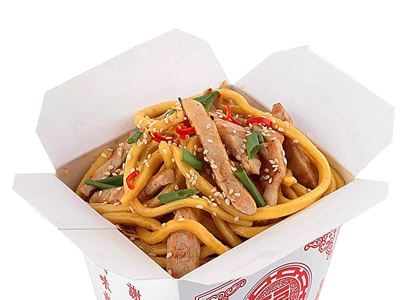 Рисовая лапша с курицей и креветкой в кокосовом молоке (350гр)